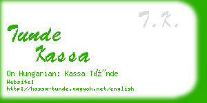 tunde kassa business card